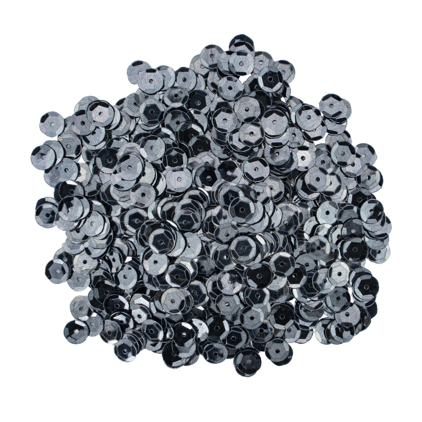 Pailletten grau, 8 mm