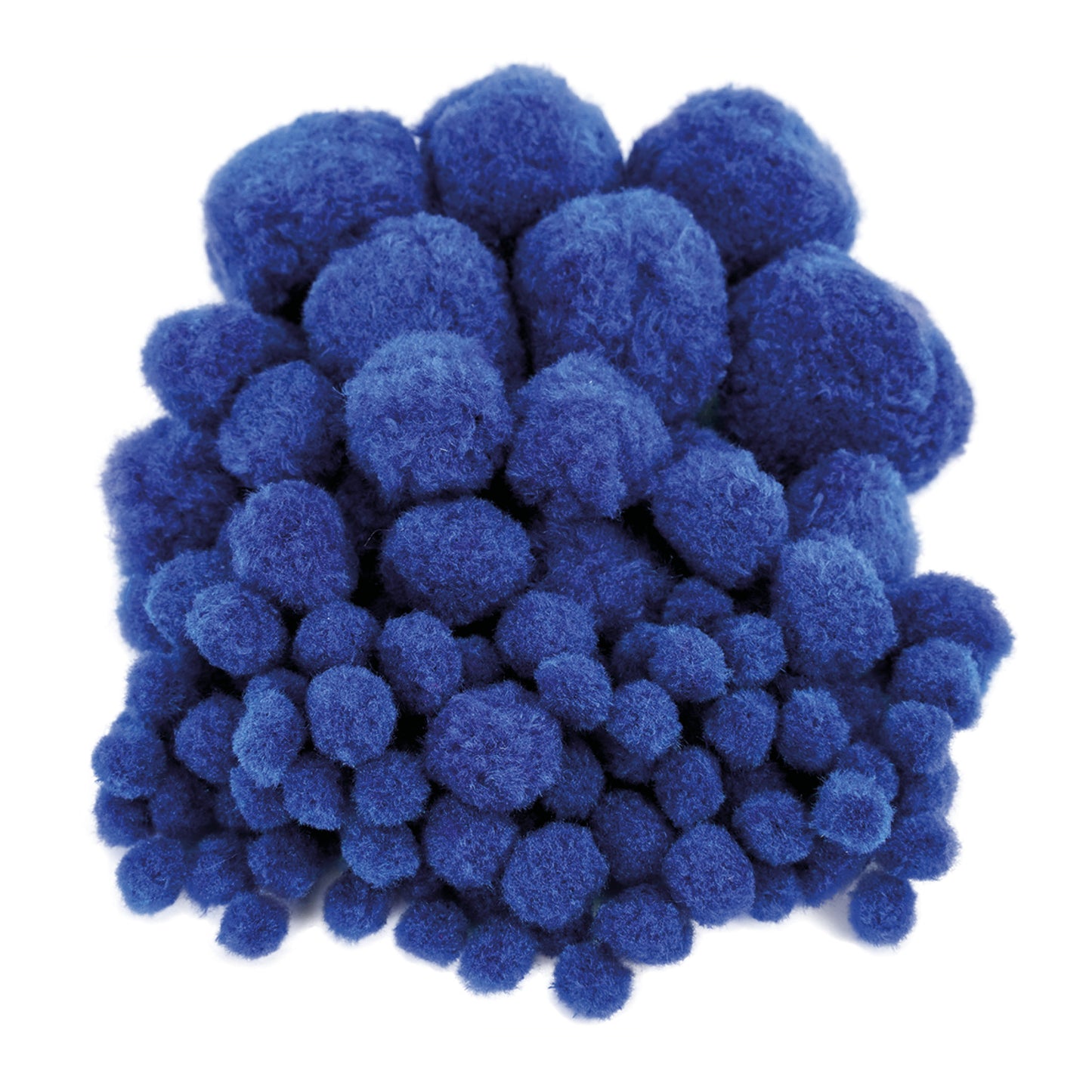 Pompons 10-45 mm blau 100 St.
