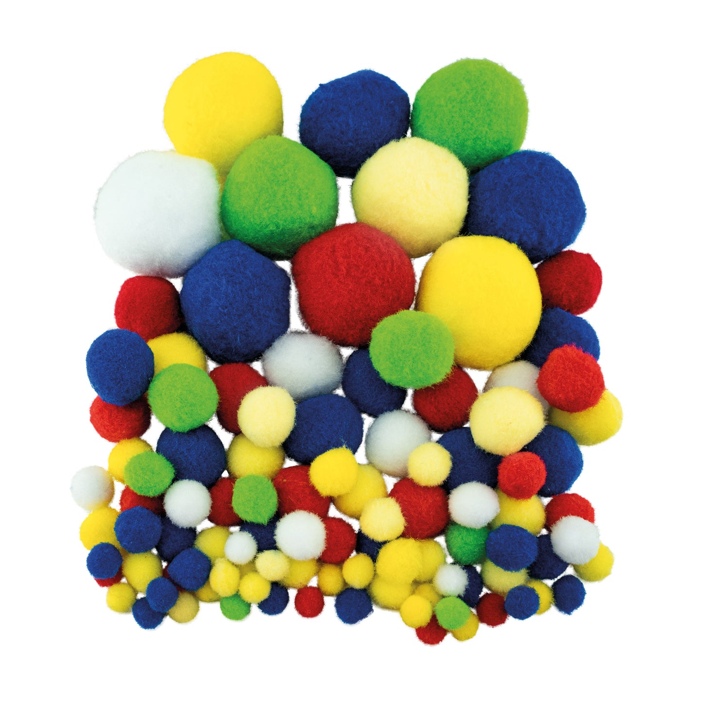 Pompons 10-45 mm bunt 100 St.