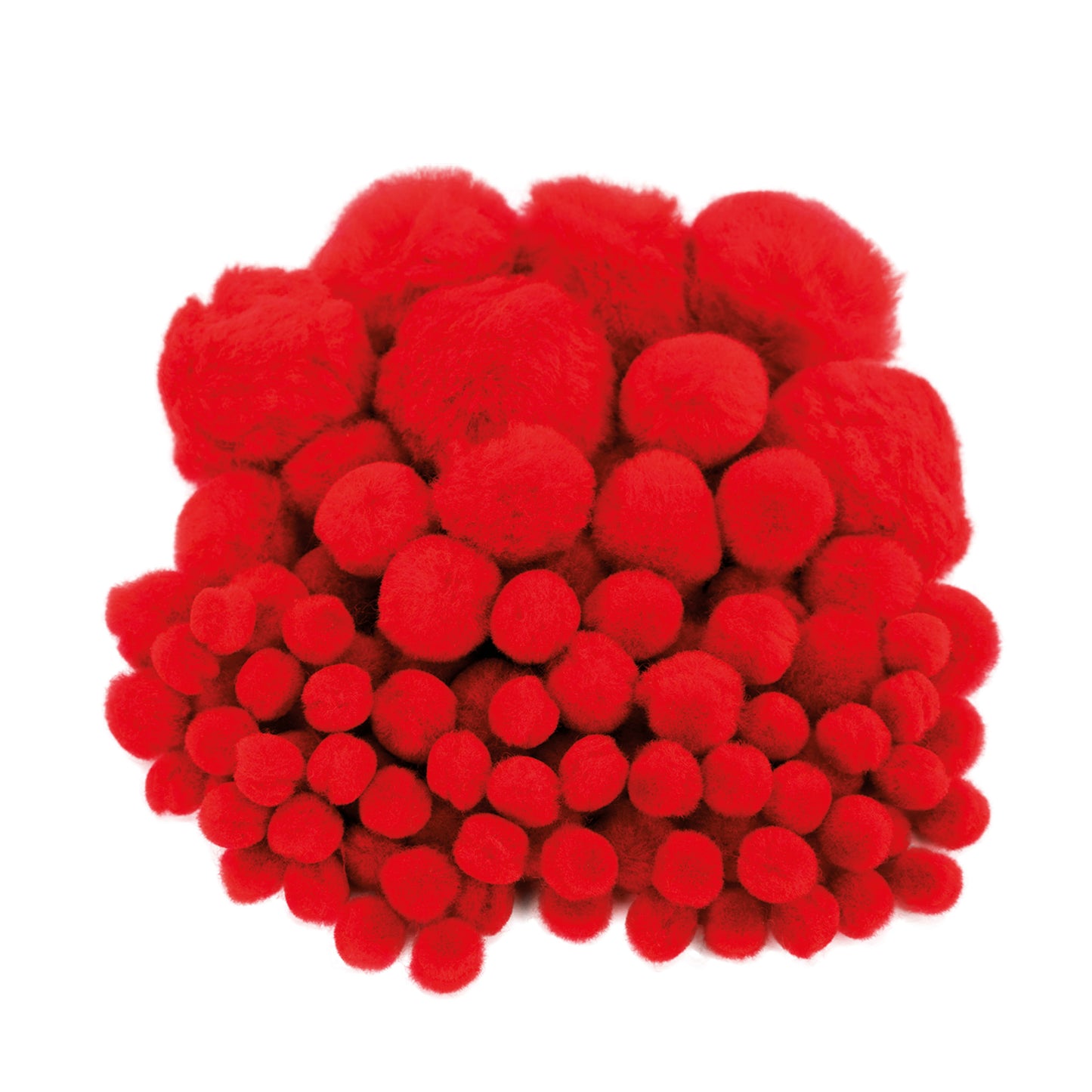 Pompons 10-45 mm rot 100 St.