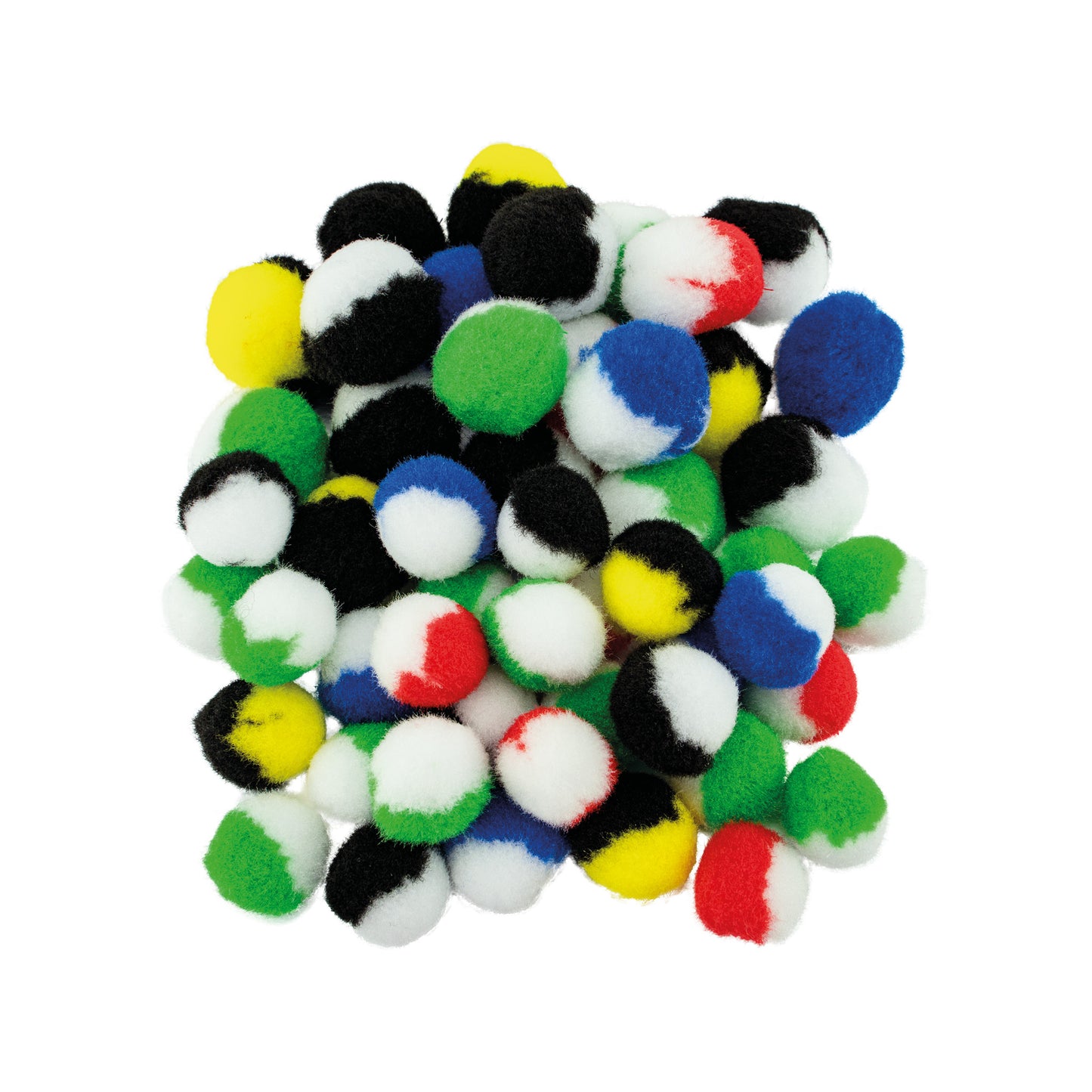 Pompons 20-30 mm 2-farbig 50 St.