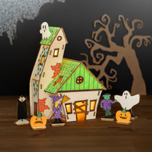 Holz Halloween-Haus 120 x 170 mm