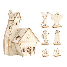 Holz Halloween-Haus 120 x 170 mm