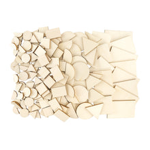 Holz Set Mischformen (Kreis, Halbkreis, Dreieck, Viereck, Rechteck)