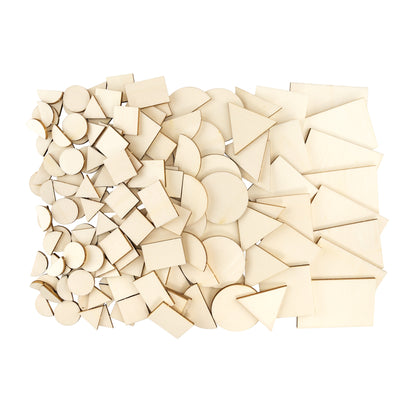 Holz Set Mischformen (Kreis, Halbkreis, Dreieck, Viereck, Rechteck)