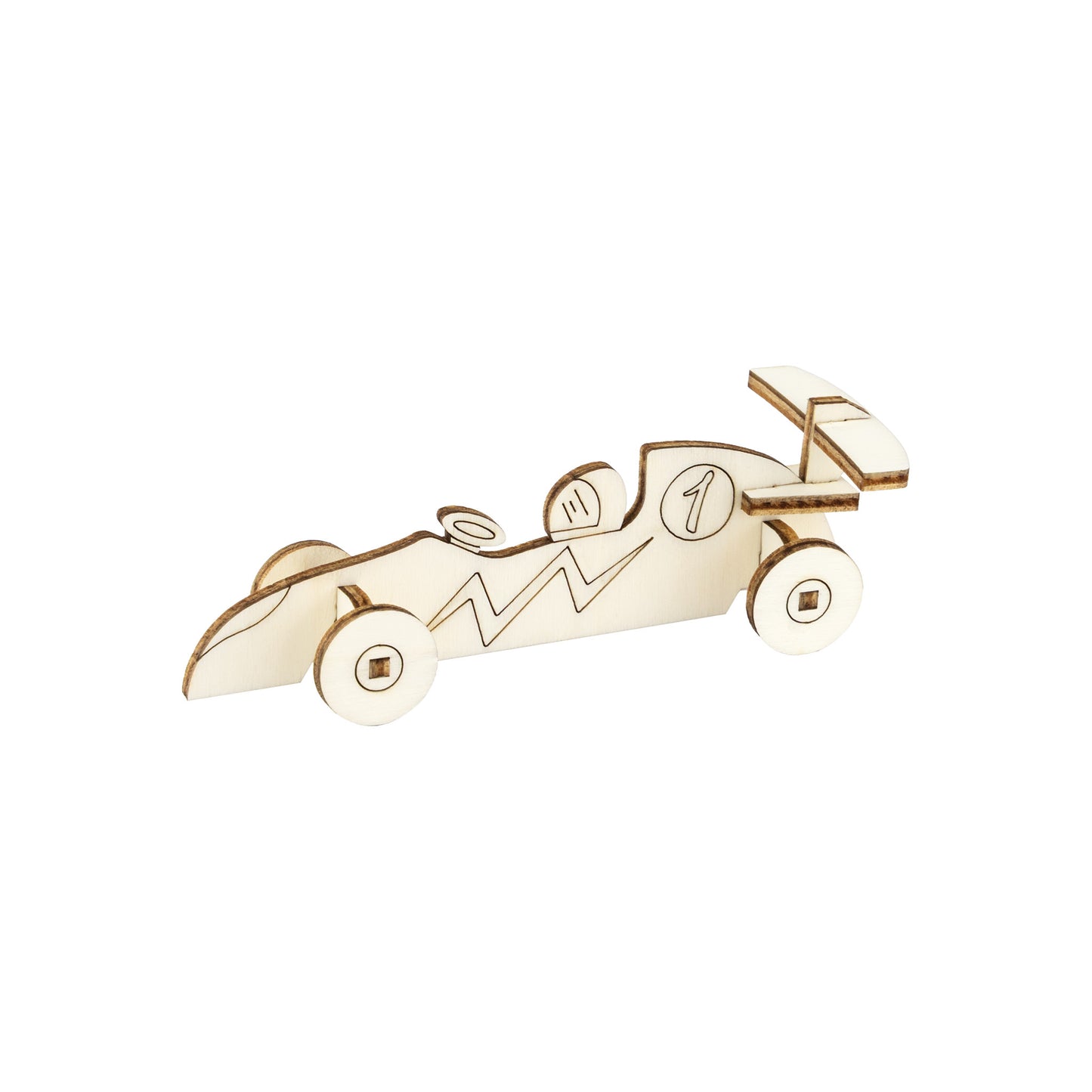 Holz Steckteil Rennauto