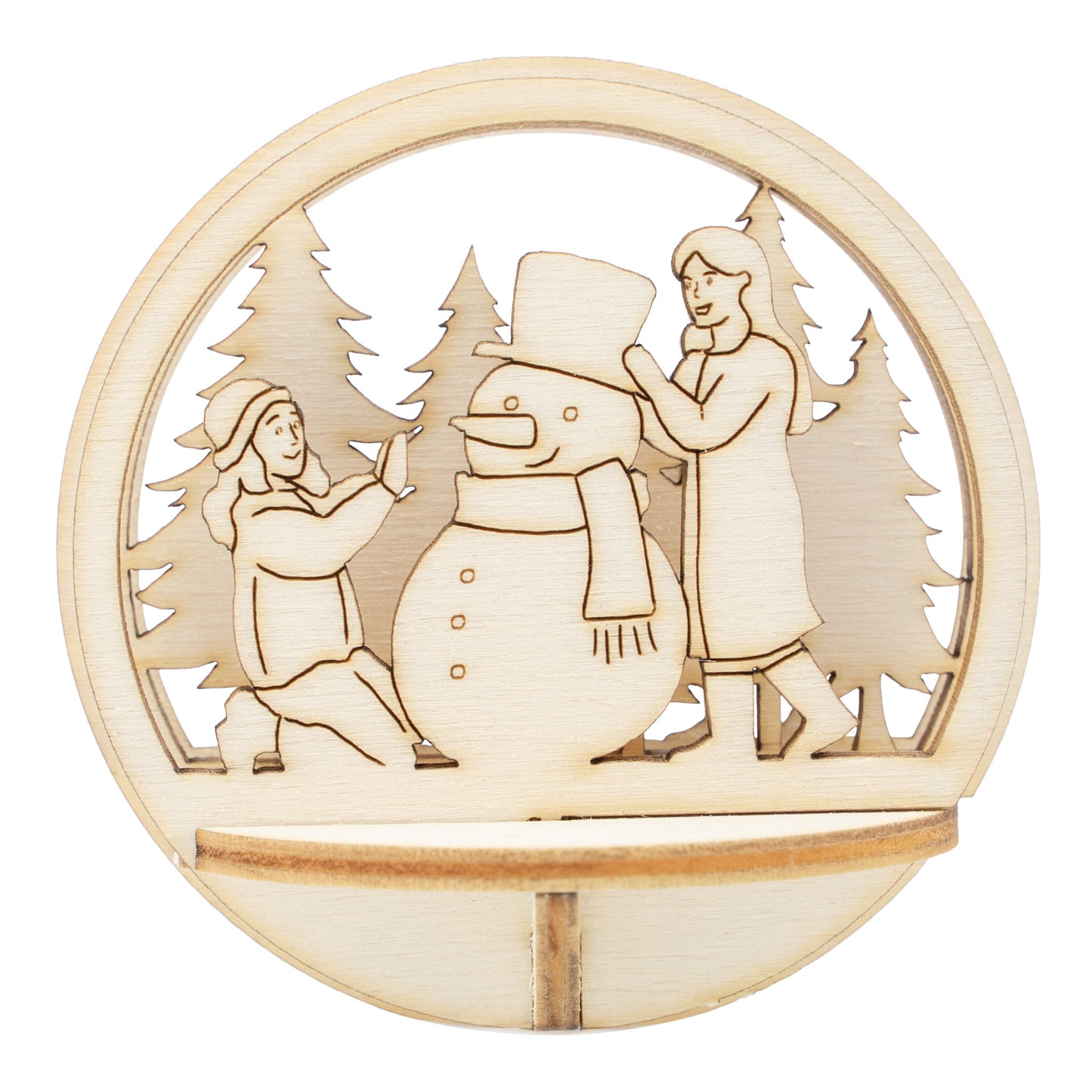 Holz Steckteil Schneemann