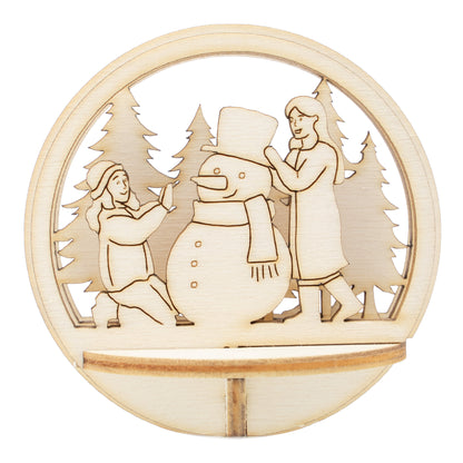 Holz Steckteil Schneemann