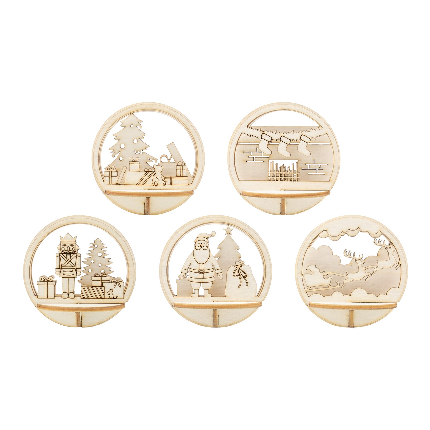 Holz Steckteil Set Weihnachten