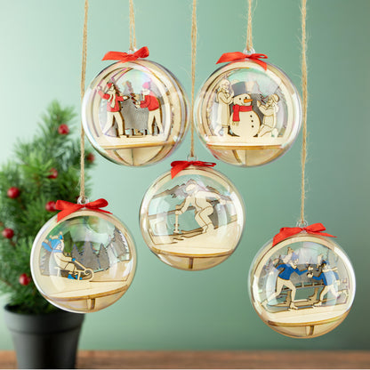 Holz Steckteil Set Winterspaß