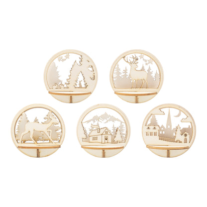 Holz Steckteil Set Winterwald