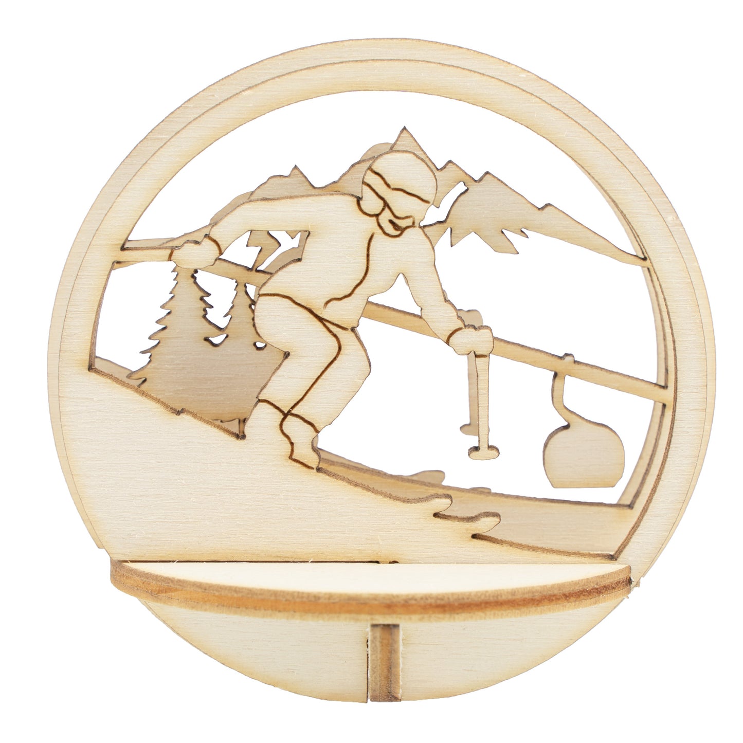 Holz Steckteil Ski