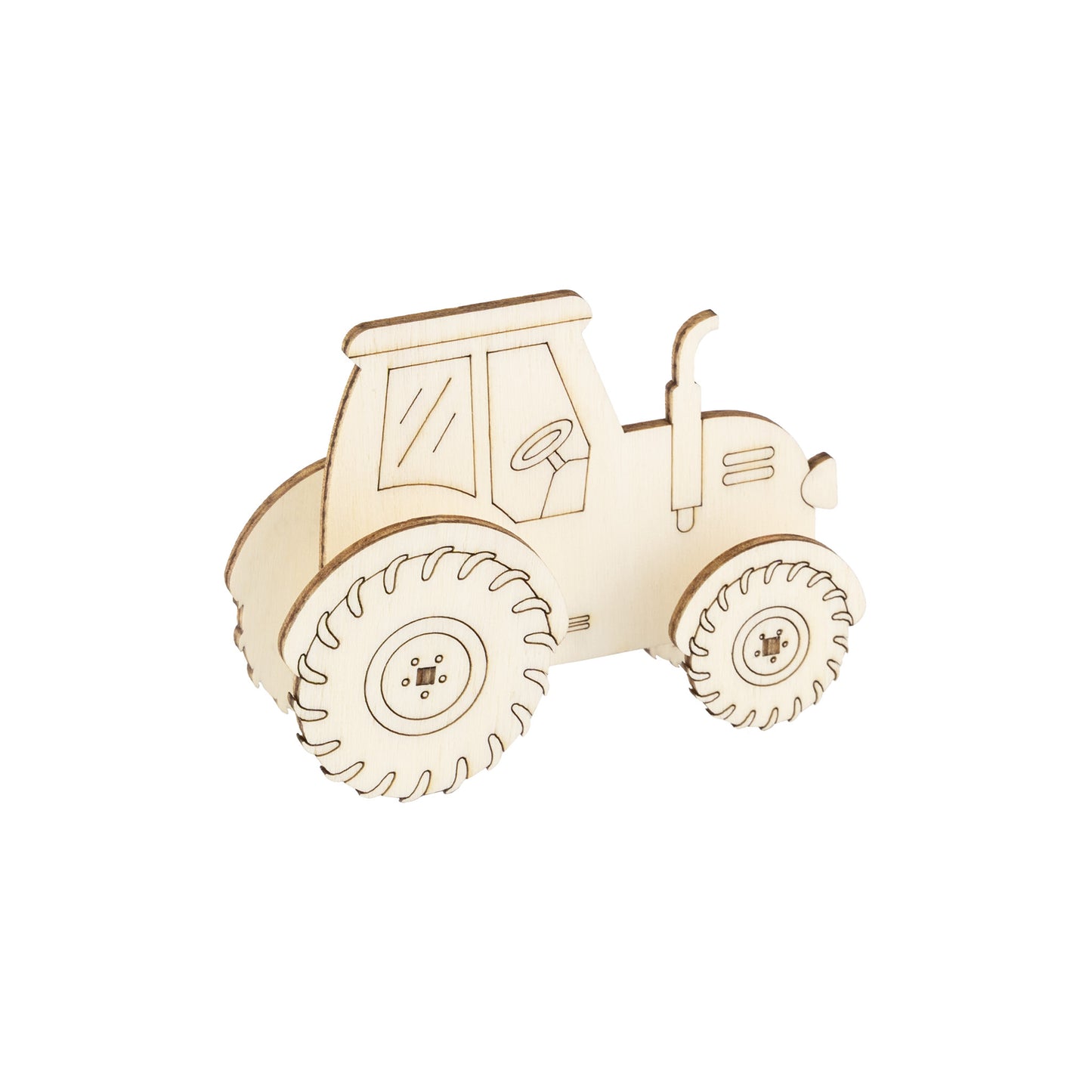 Holz Steckteil Traktor