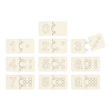 Holz Zahlenpuzzle Domino 80 x 40 mm