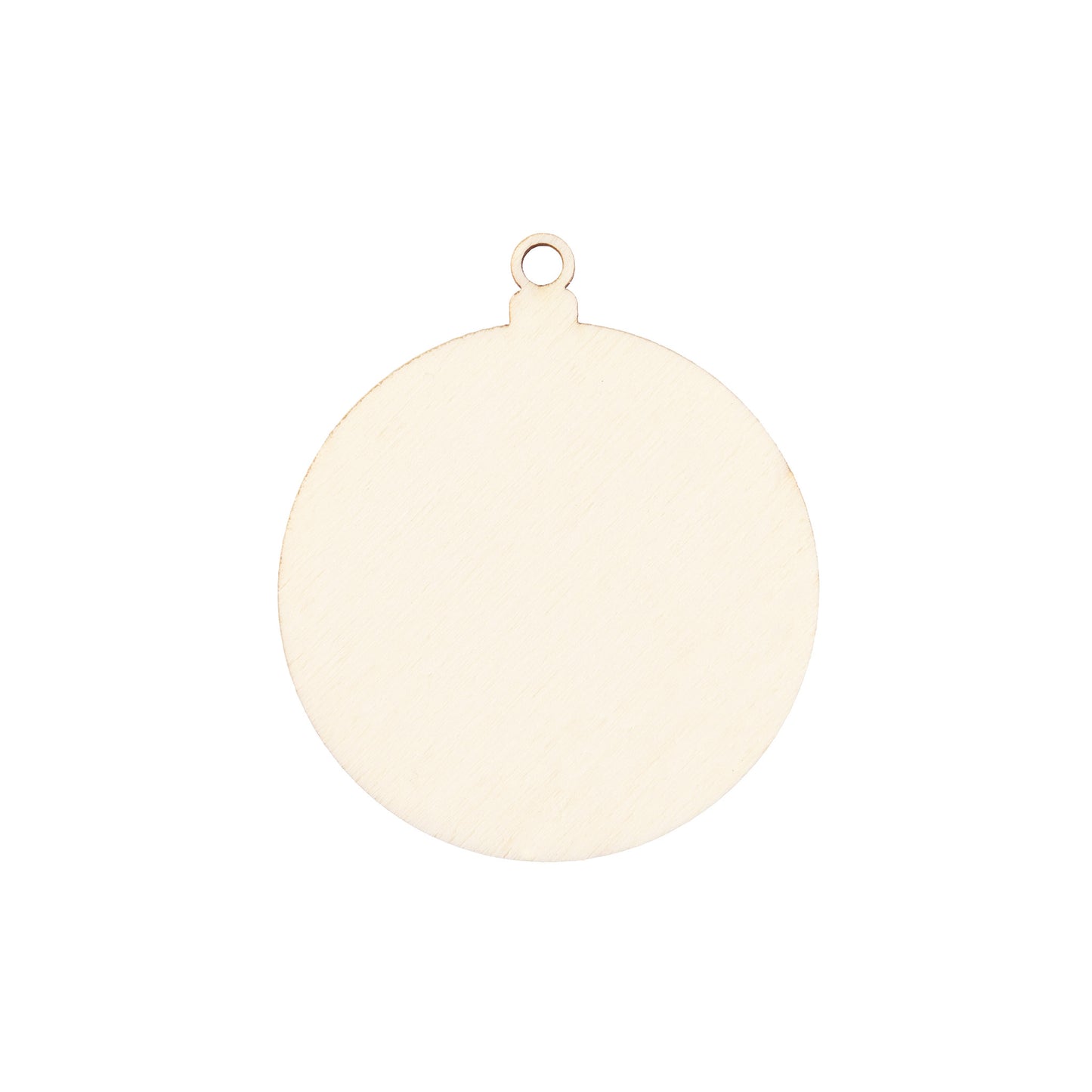 Holzanhänger Weihnachtskugeln flach 60 mm