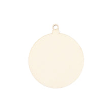 Holzanhänger Weihnachtskugeln flach 60 mm