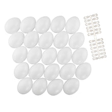 Kunststoff Eier weiss 60 mm mit Aufhänger 24 St.
