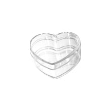 Kunststoff Herz-Dose transparent 65 mm 5 St.