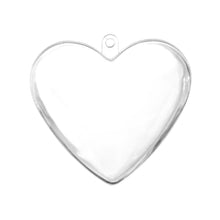 Kunststoff Herz transparent 100 mm 5 St.
