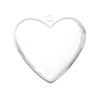 Kunststoff Herz transparent 100 mm 5 St.