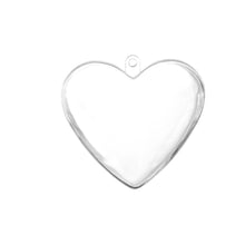 Kunststoff Herz transparent 80 mm 5 St.