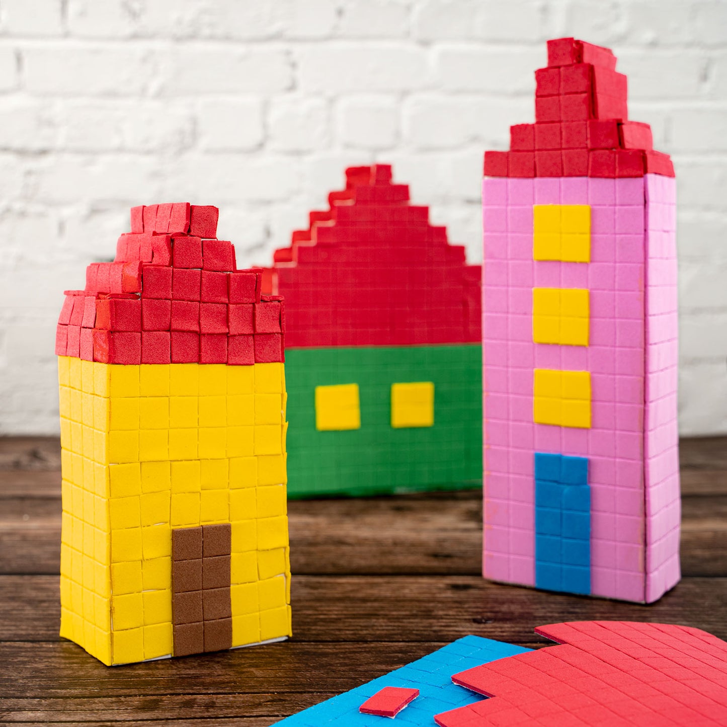 Moosgummi Mosaik 10x10mm, 6 x 266 Stk. 1 St.