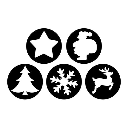 Motivstanzer Set Weihnachten, 2,54 cm, 5 Stk.