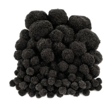 Pompons 10-45 mm schwarz 100 St.