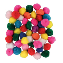 Pompons 20 mm bunt sortiert 50 St.