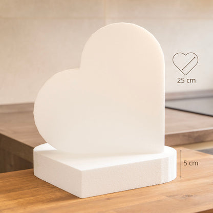 Styropor Herzform 250x250x50mm