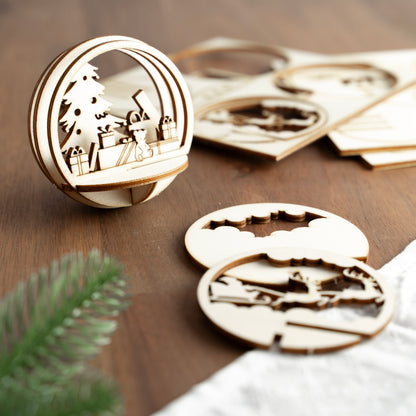 Holz Steckteil Set Weihnachten