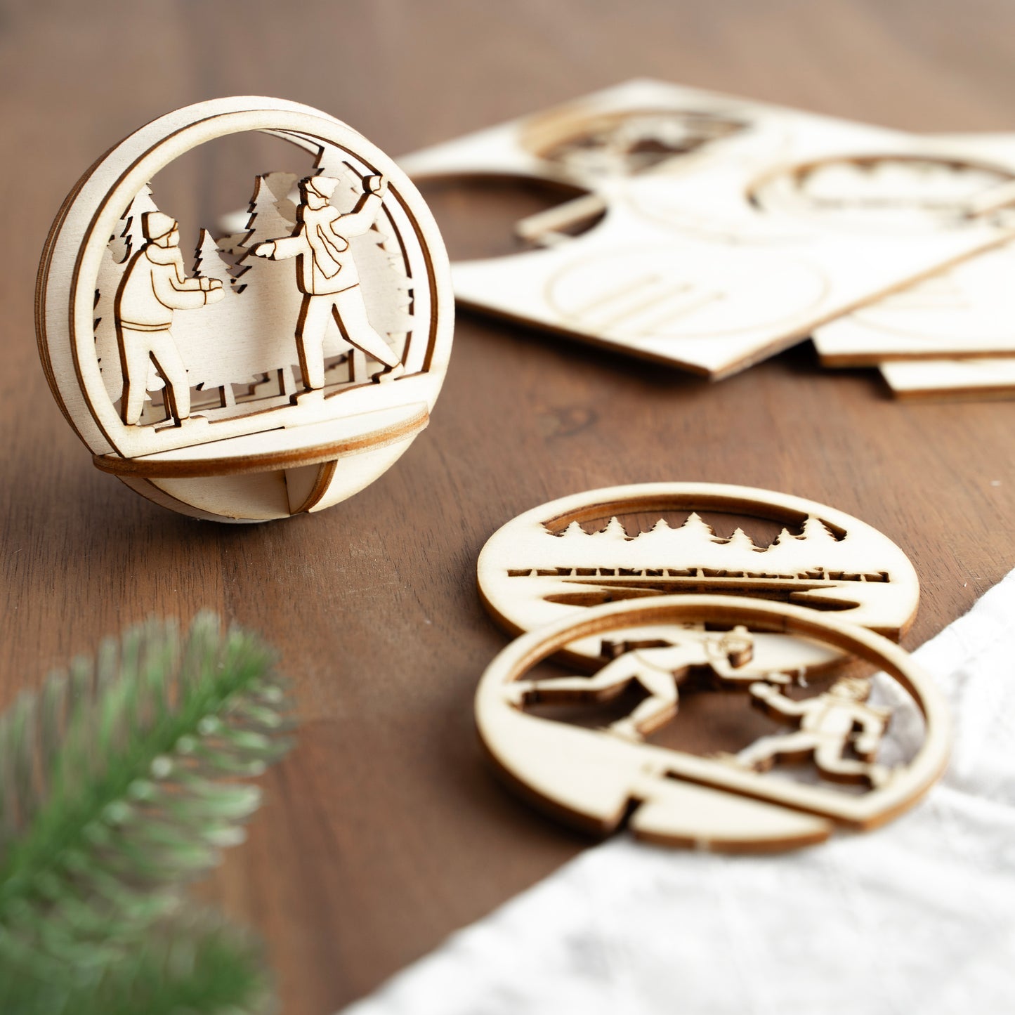 Holz Steckteil Set Winterspaß