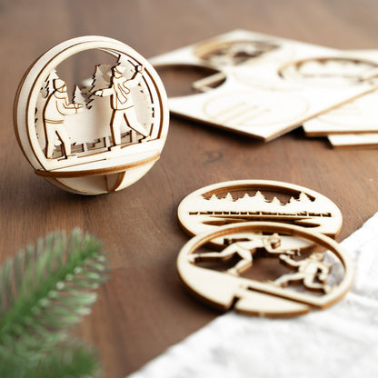 Holz Steckteil Set Winterspaß