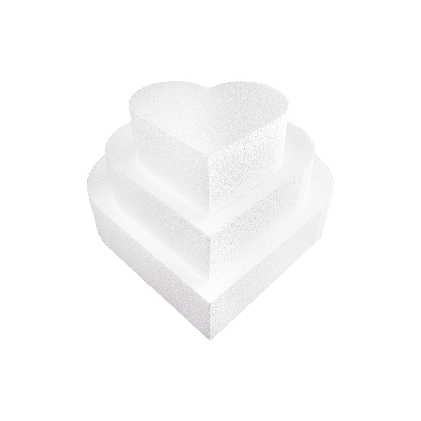 Styropor Herz-Torte Set dreistöckig