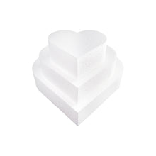 Styropor Herz-Torte Set dreistöckig