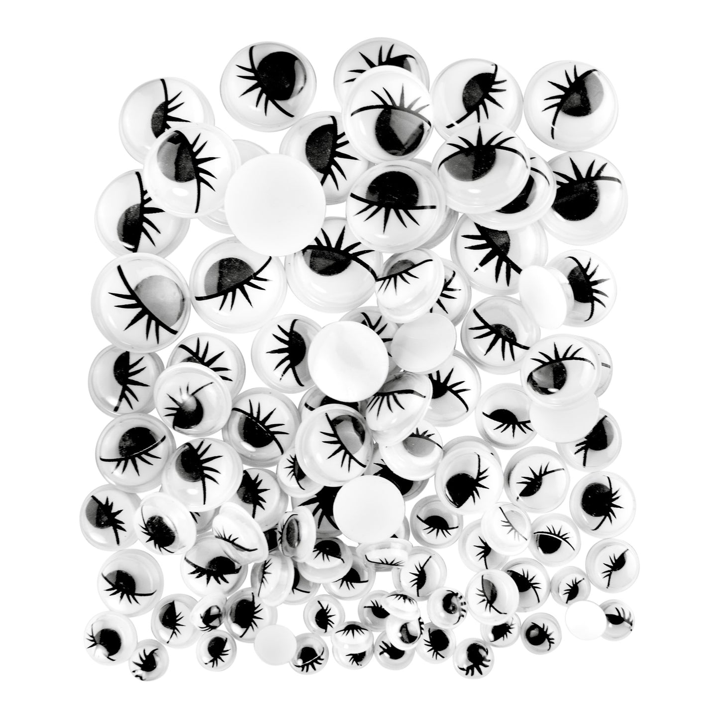 Wackelaugen mit Wimpern mix pack 100 St.