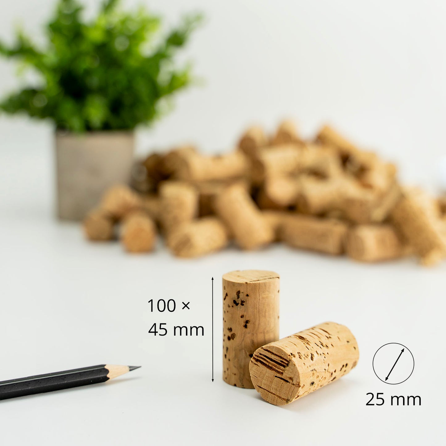 Weinkorken Ø 2,5cm, Länge 4,5cm 100 St.
