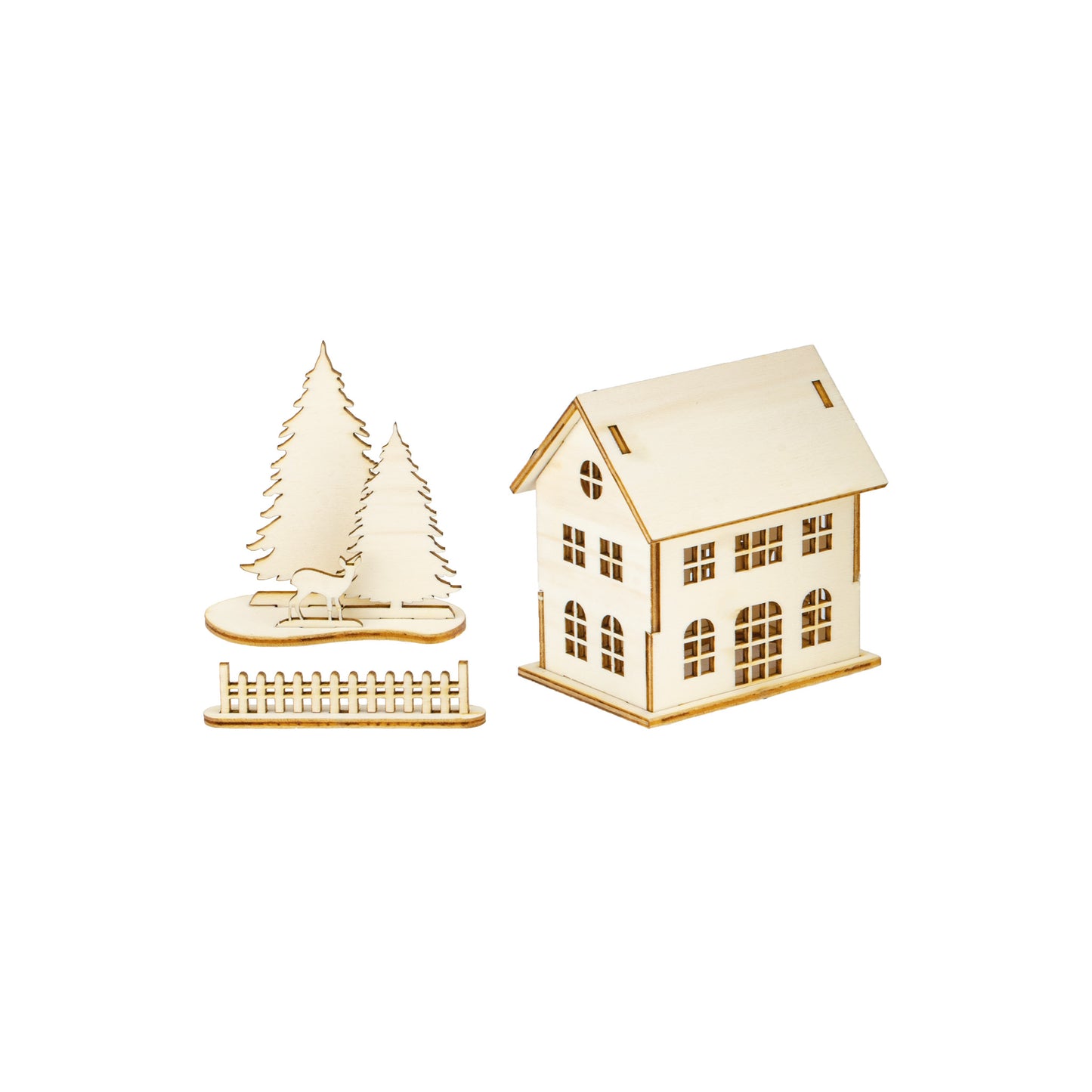 Holz Steckteil Haus C